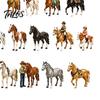 Christmas Advent Calendar Pony Calendar, 24-Day Acrylic Ornament Set with Mini Kids Party Favors Horse Figures, Tree Hanging Countdown Decor, Gift for