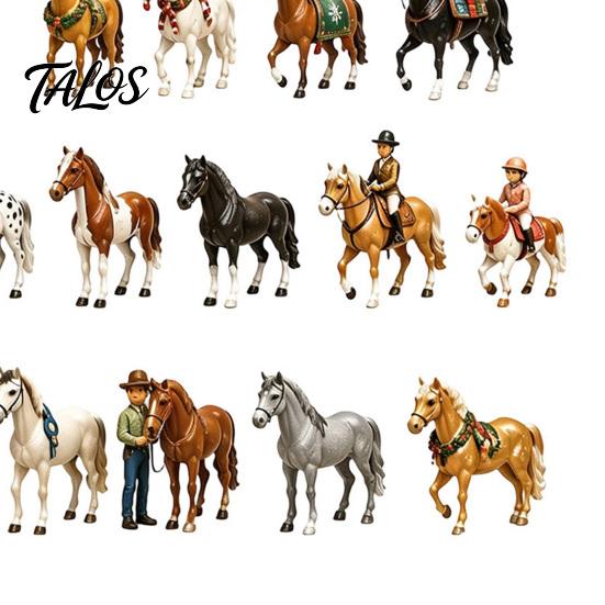 Christmas Advent Calendar Pony Calendar, 24-Day Acrylic Ornament Set with Mini Kids Party Favors Horse Figures, Tree Hanging Countdown Decor, Gift for