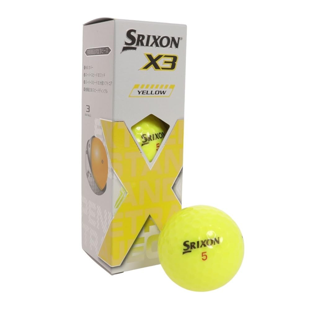 

Мяч для гольфа SRIXON SRIXON X3 X3 sleeve X3 SN X3 YEL (1 (3 мяча)/Желтый)