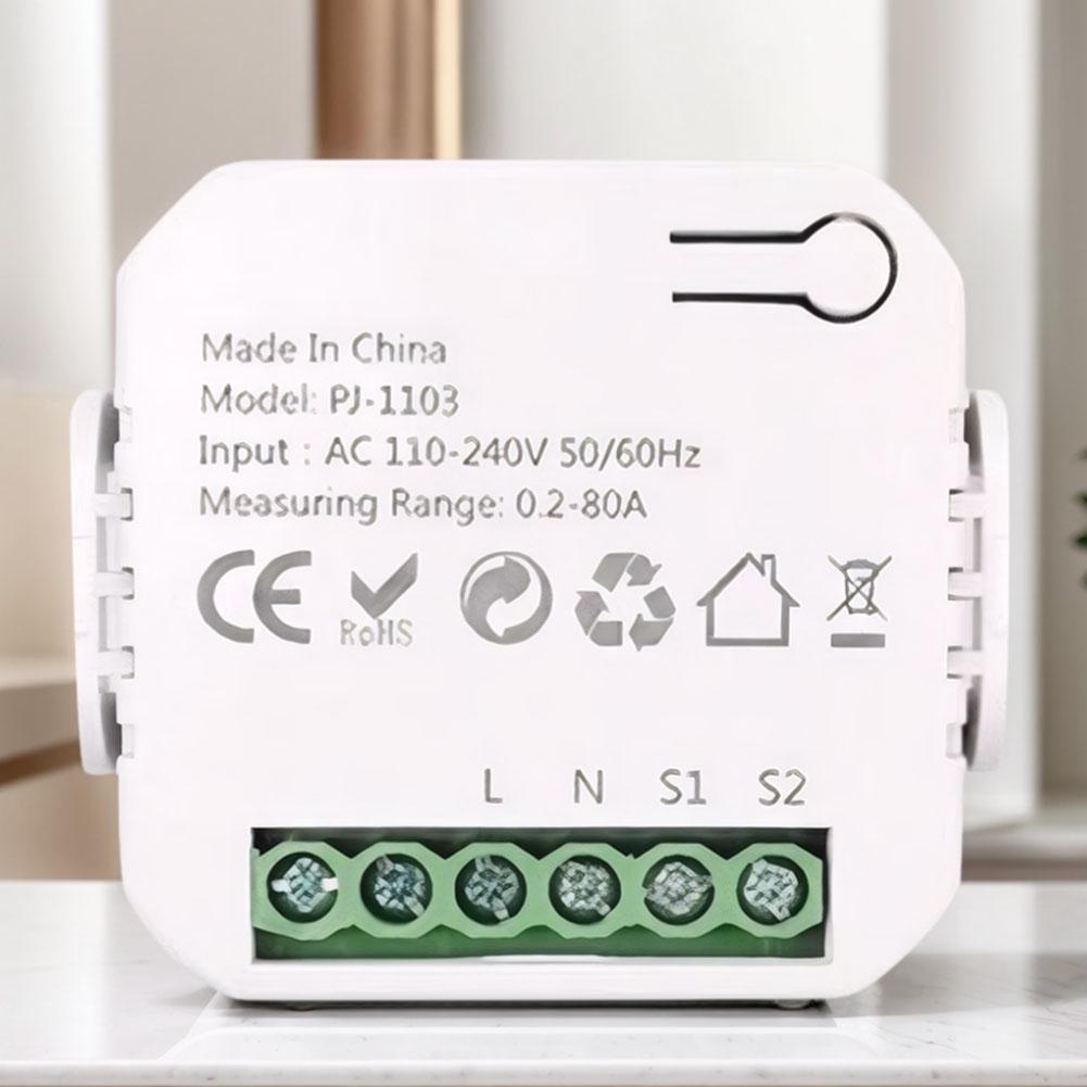Tuya Smart Life WiFi Digital Energy Meter App Real-time Monitor Power Consumption 100V-240V 50/60Hz 80A with CT Clamp Sensor