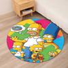 THE SIMPSONS Printed Round Rug Carpet Chair Rug Area Rug Entryway Doormats,for Office Chair Living Room Bedroom Kitchen Room.