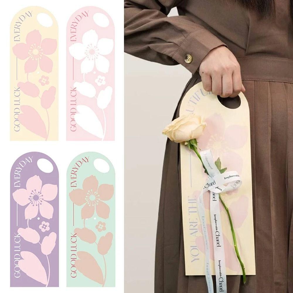 5pcs Hand-held Gift Wrapping Paper Paper Gift Handbag Flowers Packing Bags  Wedding Party
