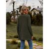 VEZFAA Giacche e cappotti a maniche lunghe con scollo a V, a tinta unita, casual, autunno e inverno, da donna