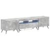 LED TV Cabinet BREDA 3 Pcs Concrete Grey Wood Material