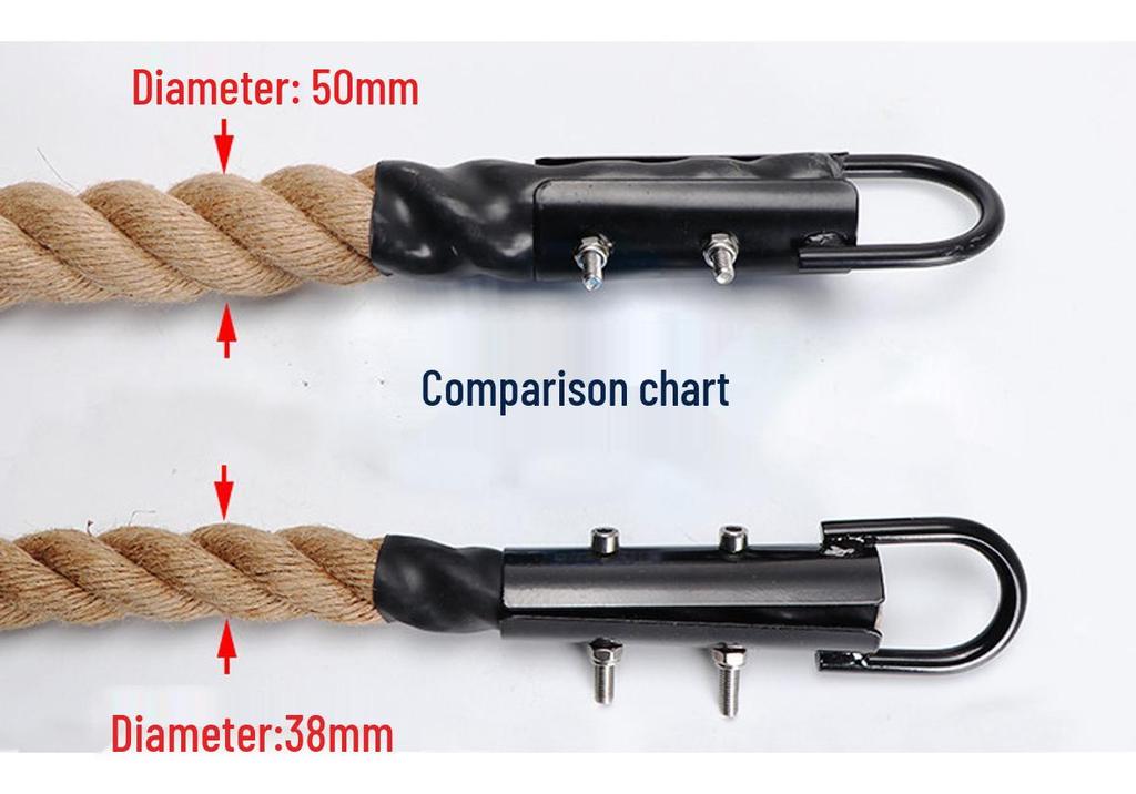Gym & Outdoor Arm Strength Climbing and Battle Rope – Fitness, Tug of War, Swing, and Hemp Rope