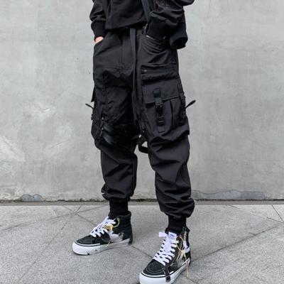 Módní vícekapsové Cargo Kalhoty Pánské Y2K Outdoor Techwear Kotníkové kalhoty Punkový styl Ležérní kalhoty Parašutista kalhoty Velká velikost