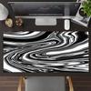 Large Black Marble Swirl XXL Mousepad Abstract Liquid Texture Deskmat Non-Slip Rubber Gaming Pc Keyboard Desk Gamer Mats