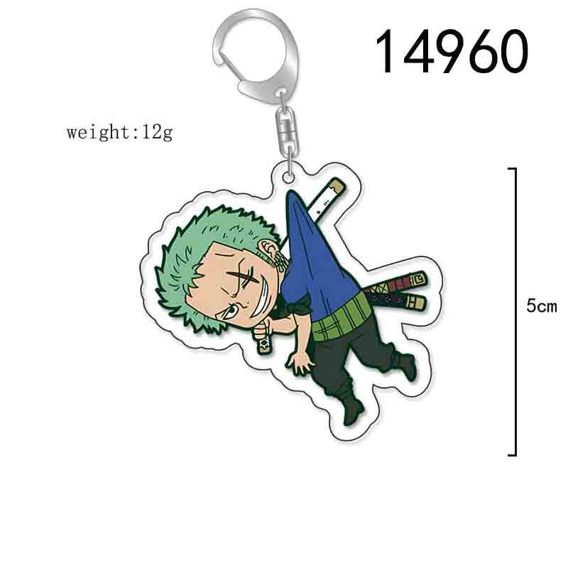 ONE PIECE Action Figures Luffy Chopper Roronoa Acrylic Key Chain Anime Peripheral Keyrings Bag Pendant Cosplay Jewelry Gift