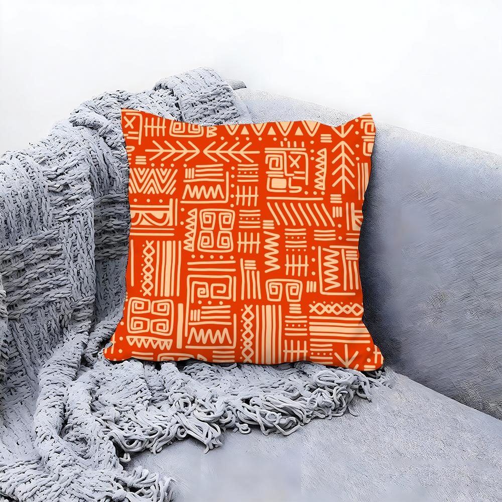 

African Tribal Pattern Cushion Cover Premium Comfort Reversible Pillow Cove -Two in One Design for Any Room & Car Interior 30cmx30cm