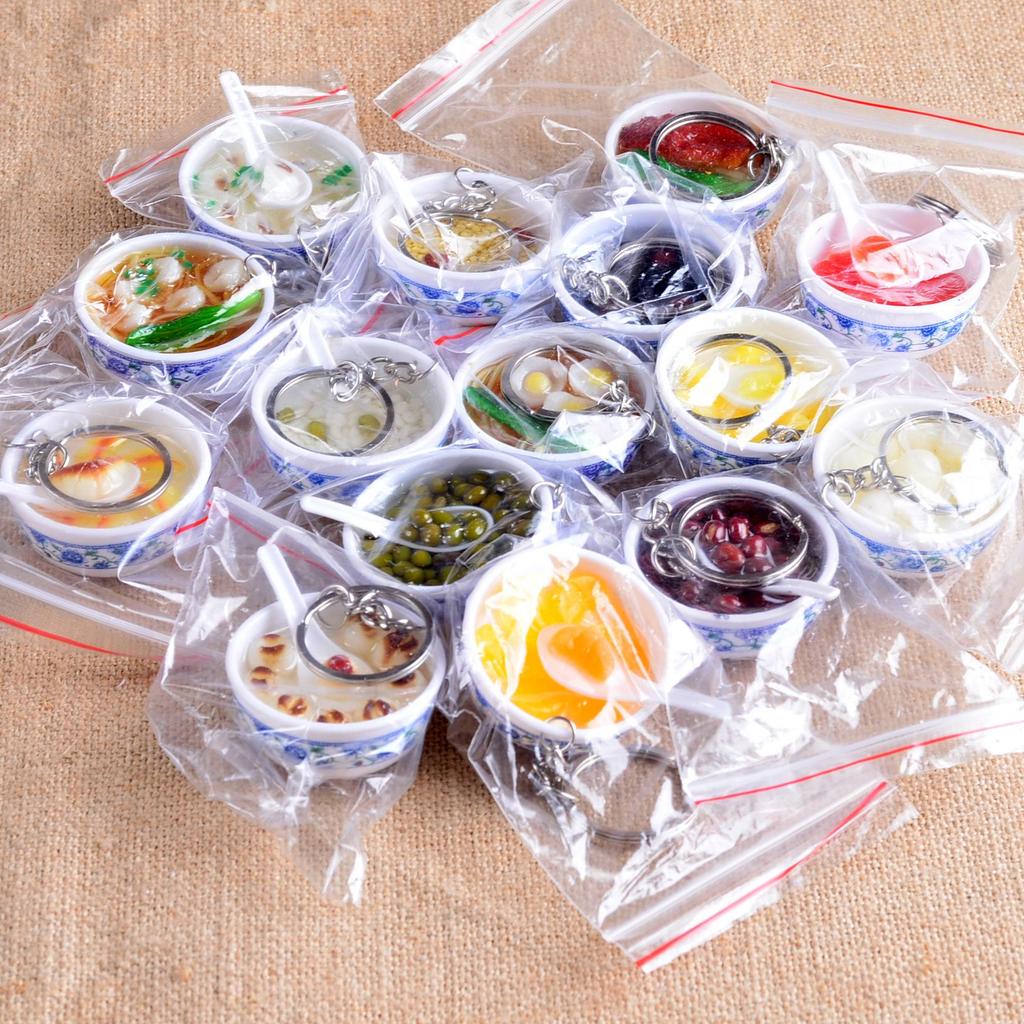 Douyin Live DIY Food Model Keychain: Children's Chinese Style Role-Play Toy Gift