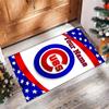 Chicago Cubs Crystal Velvet Rug, Custom Name Text Personalized Non‑Slip Floor Mat for Home Decor Gift