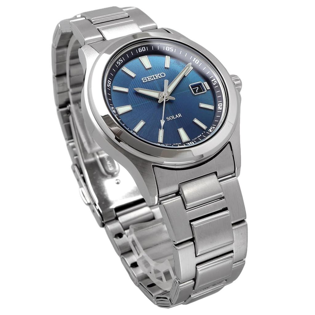 Seiko Solar Quartz Watch SBPN071, Silver/Blue, Men's [Official Japanese Product]