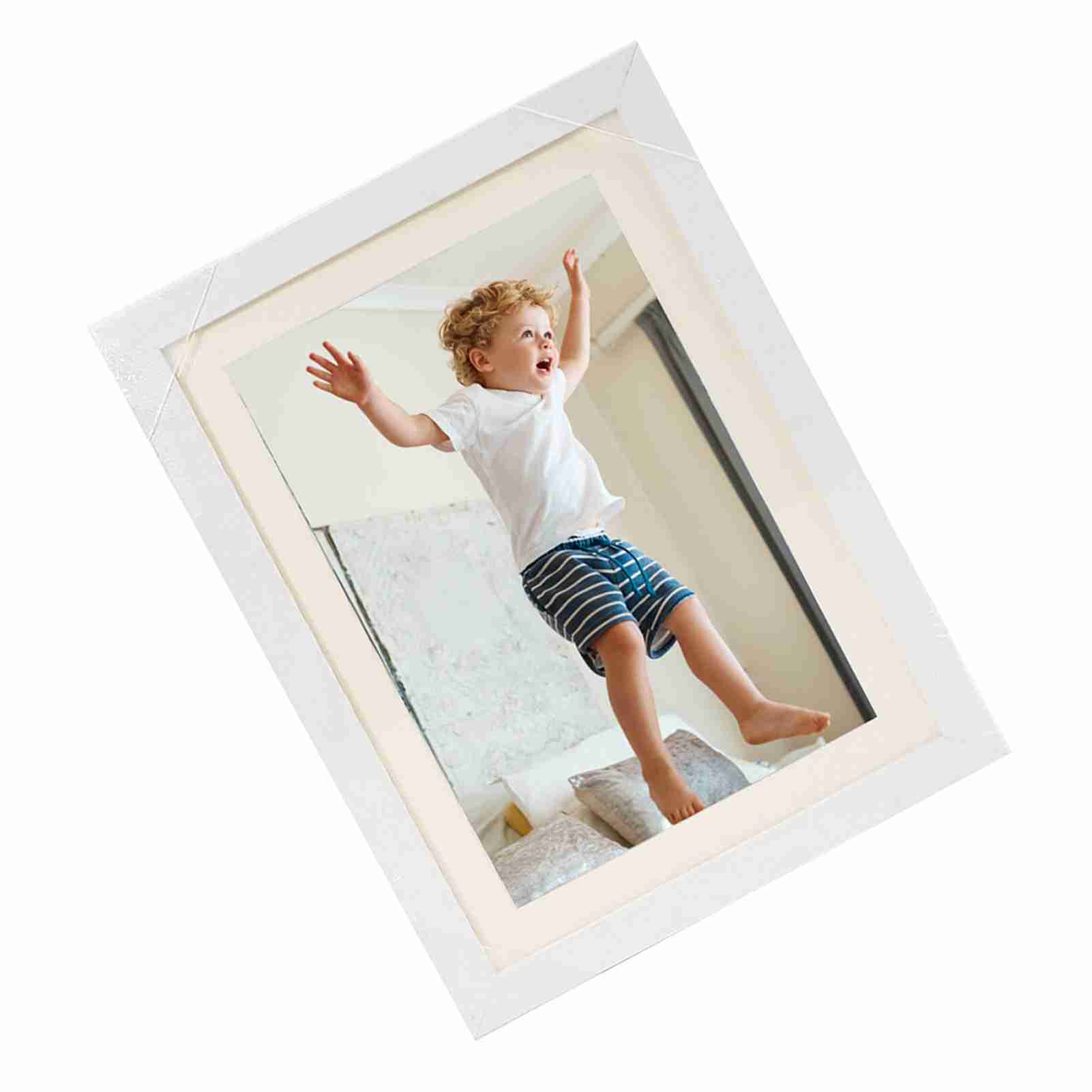 Wooden Photo Frame Table Oil Painting Storage Box Kids Art Frames Children Flip Diy Photo Frame белый