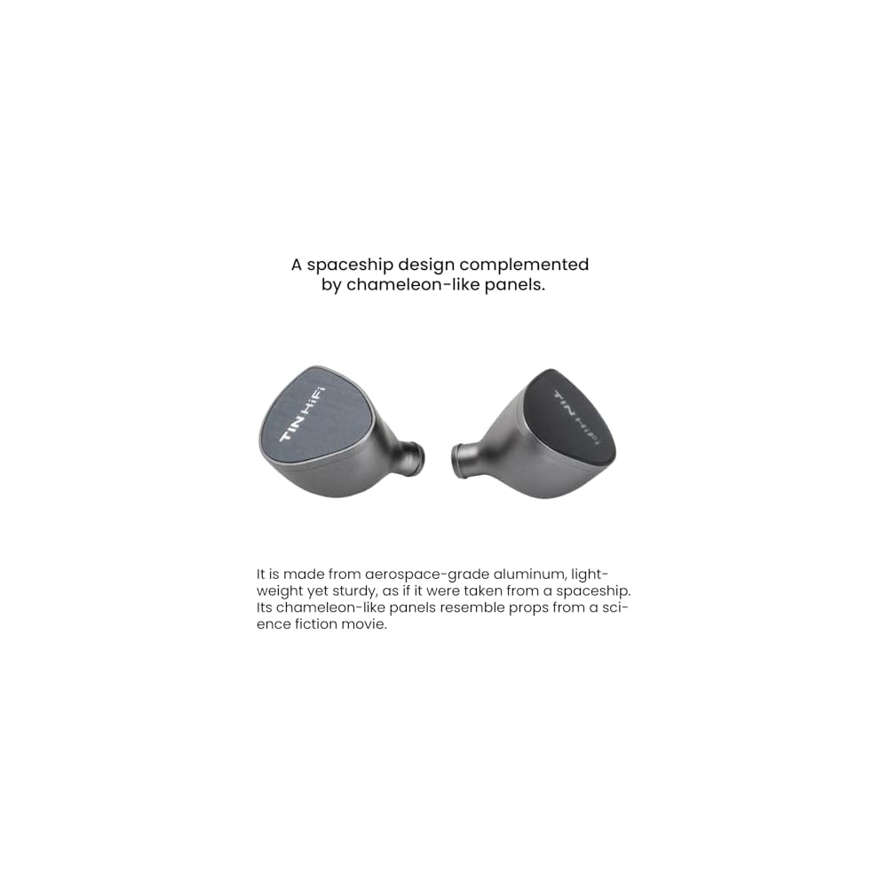TINHIFI DUDU Wired Earphones Planar Driver Design 0.78mm 2PIN Detachable Cable for HiFi Music Gaming Monitor Gray