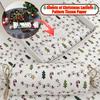 10/1000 Sheets Christmas Lantern & Rose Pattern Tissue Paper Gift Wrapping Semi-Transparent for Christmas Birthday Party Decor