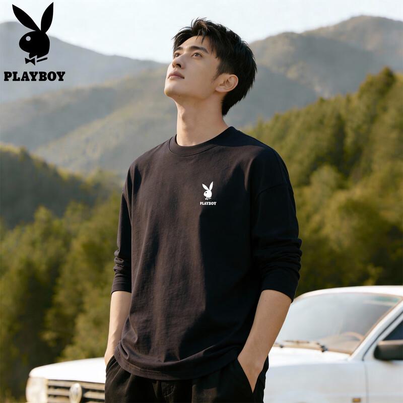 

Playboy Men s Pure Cotton Long-Sleeve T-Shirt XL