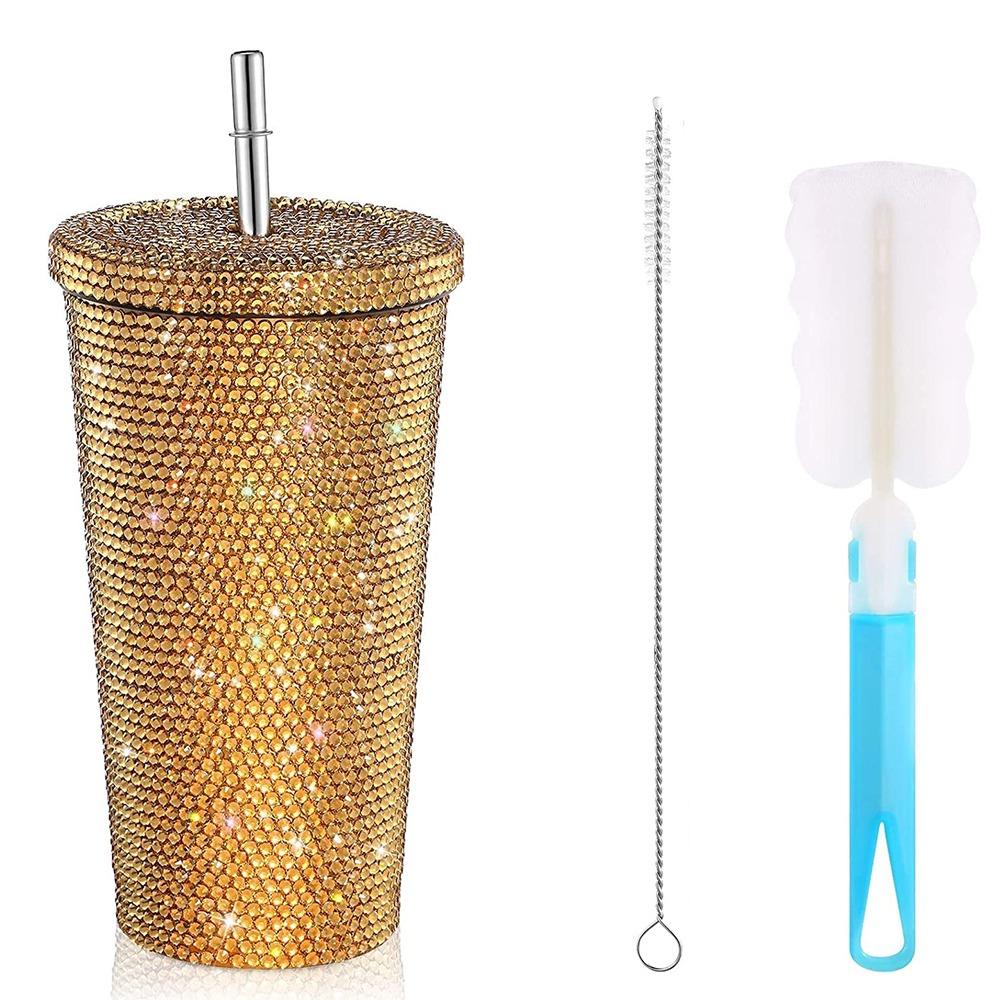 Insulated Glitter Coffee Cup 500ml/750ml Stainless Steel Water Bottle  Girl