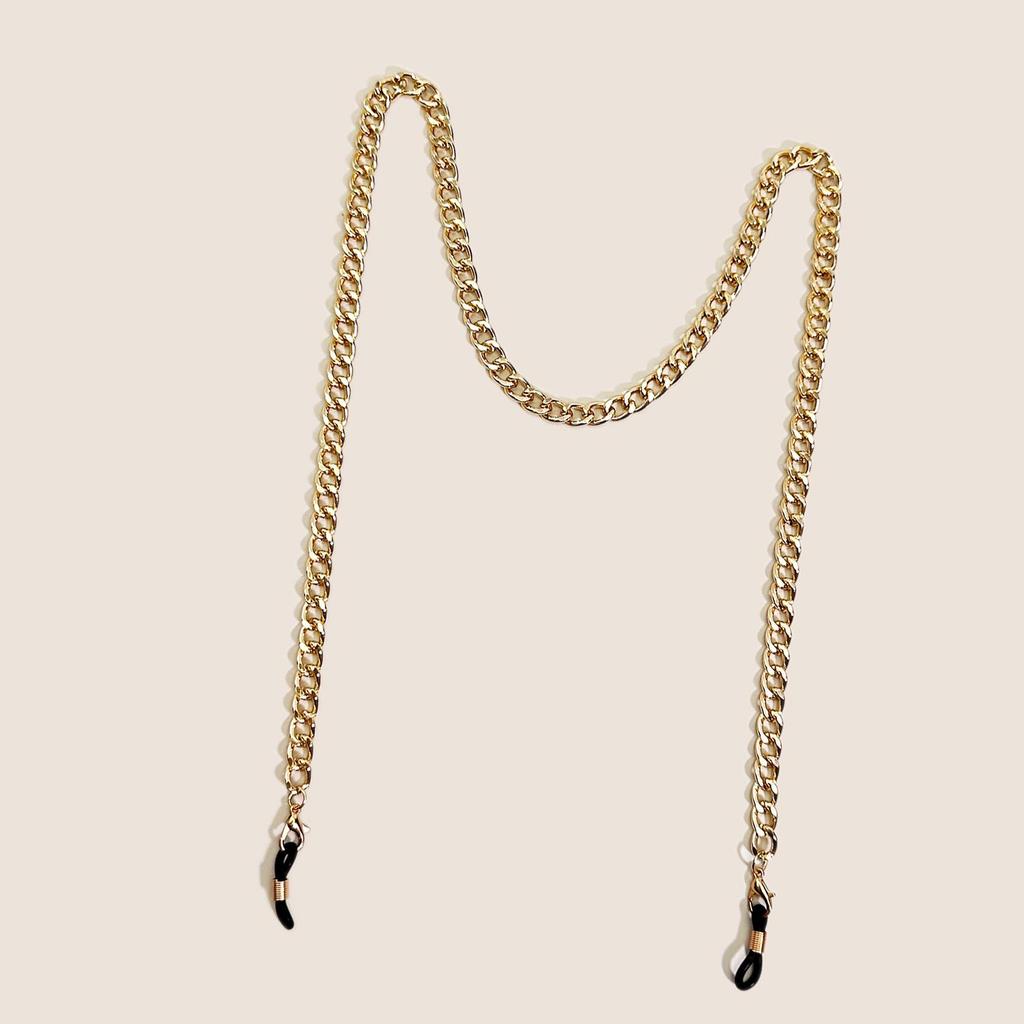 Trendy European & American Gold Metal Women's Eyewear Jewelry Chain