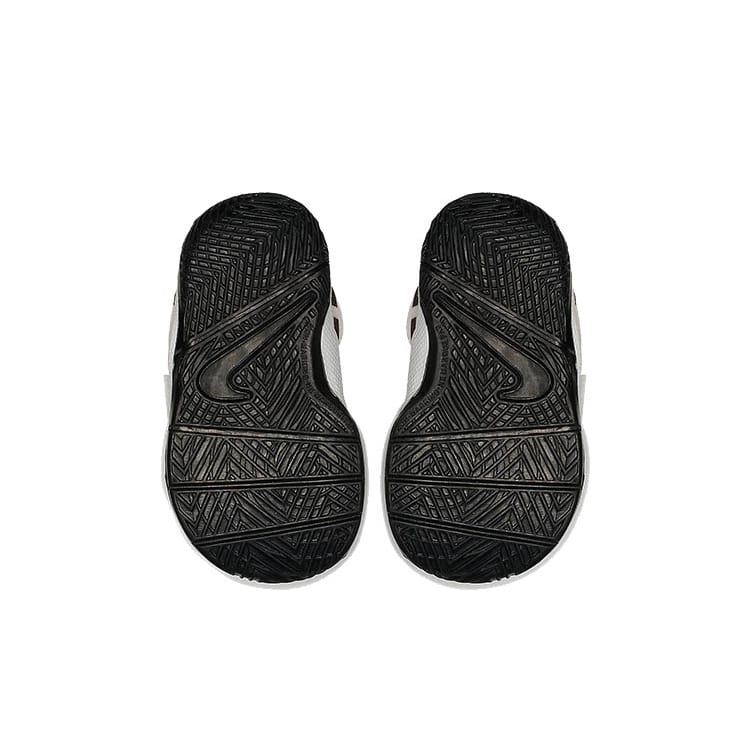 Nike Team Hustle D 8 JDI Slip Resistant Cushioning Abrasion Resistant Mid Top Toddler Shoes Black White AQ9978-100