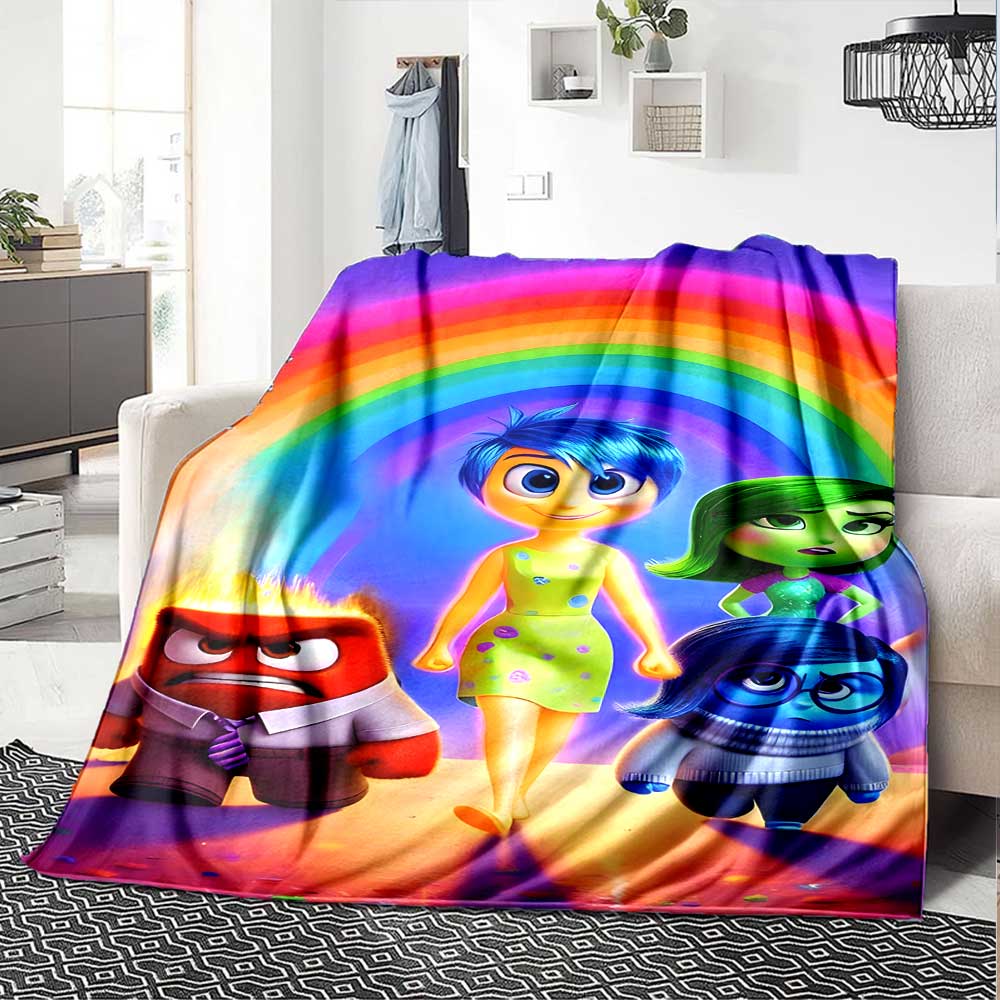 Inside Out Party Night Gift Blanket Comfortable ure for Sofa Couch Office Bed Picnics Four Seasons Universal Digital Print Birthday Christmas Y22
