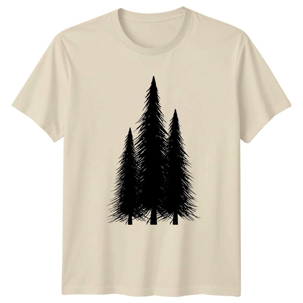 Nature Is My Happy Place Pine TShirt Camping Outdoors Gift For Him And Her