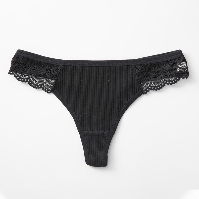 Women's Lace Low-Rise Cotton Thongs - Sexy and Stylish