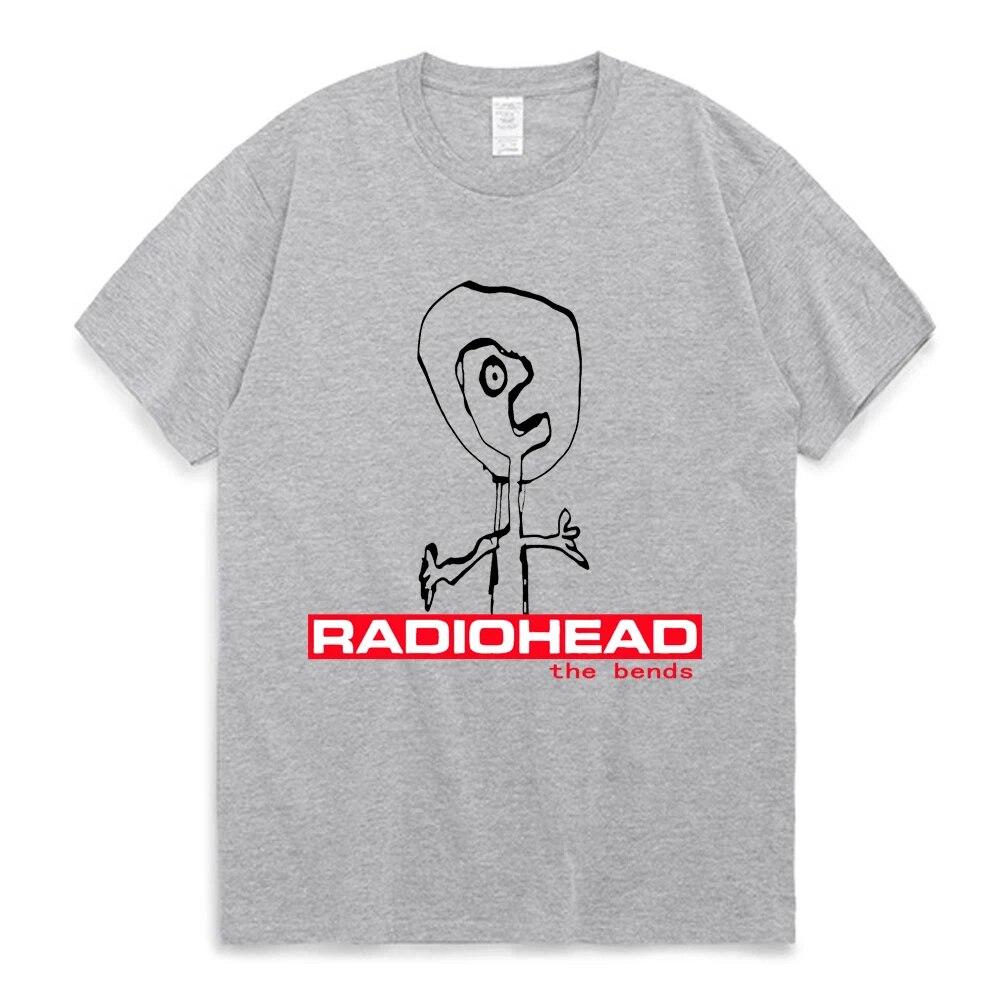 Radiohead The Bends Grafiska T-shirts 90-tals Vintage Punk Hip Hop Kortärmad T-tröja Oversized Streetwear T-shirt unisex