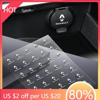 For Renault 2026 New Hub Caps Car Emblem Logo Decorative Stickers Badge Decal Interior Styling For Renault Megane 2 3 4 RS Grand