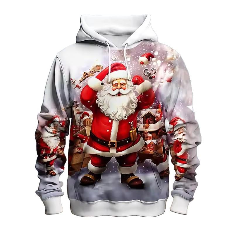 Christmas Themed 3D Printed Men's Women's Hoodies Casual Comfortable Autumn Winter Long Sleeved Hoodies
