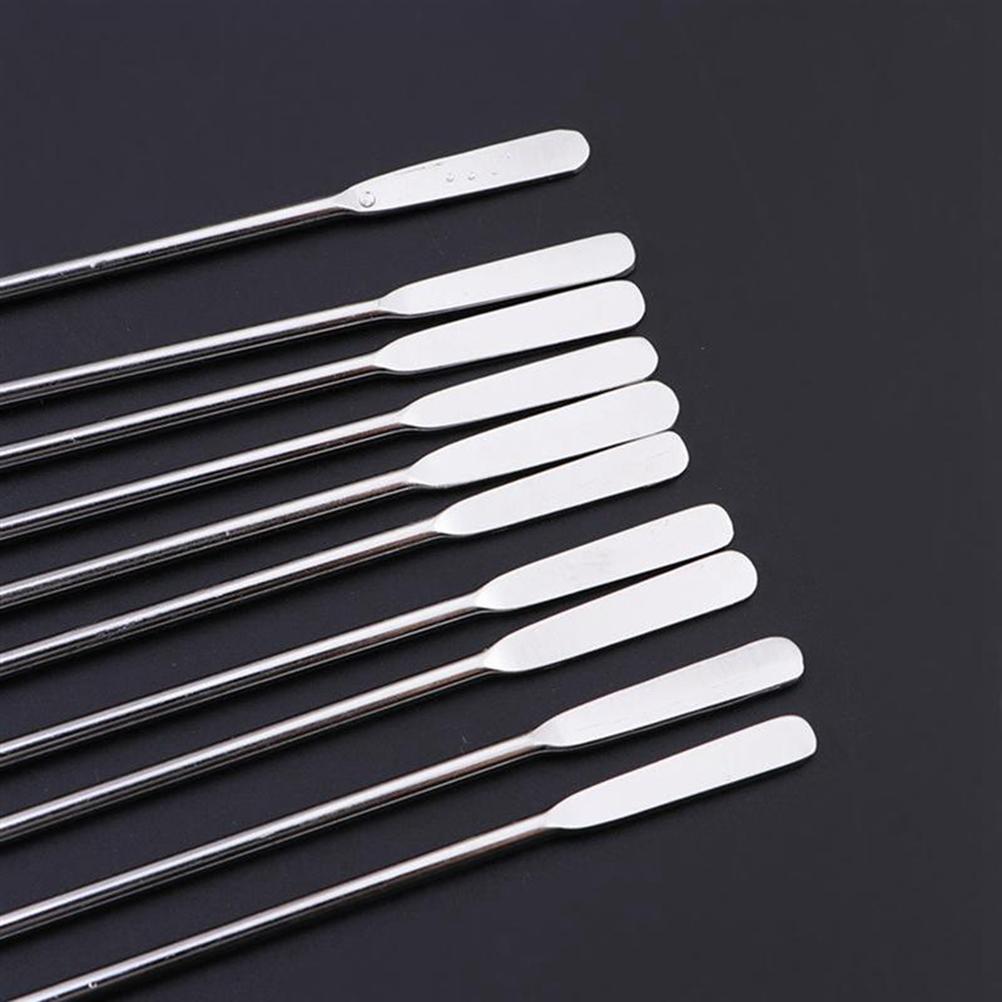 10Pcs Swizzle Sticks Stainless Steel Coffee Cocktail Beverage Drink Stirrer Stick Reusable Stir