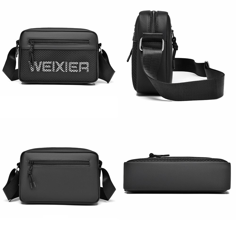 WEIXIER Men's Crossbody Shoulder Bag Messenger Bag Mini Purse Travel Passport Wallet Bag