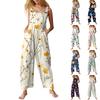 Damen Casual Jumpsuit Ärmellos Mode Blumenprint Jumpsuit