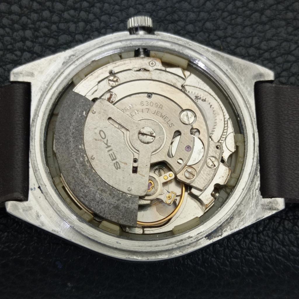 SEIKO 5 AUTOMATIC VINTAGE JAPAN 6309A MENS PURPLE COLOR DIAL WATCH a702727-1