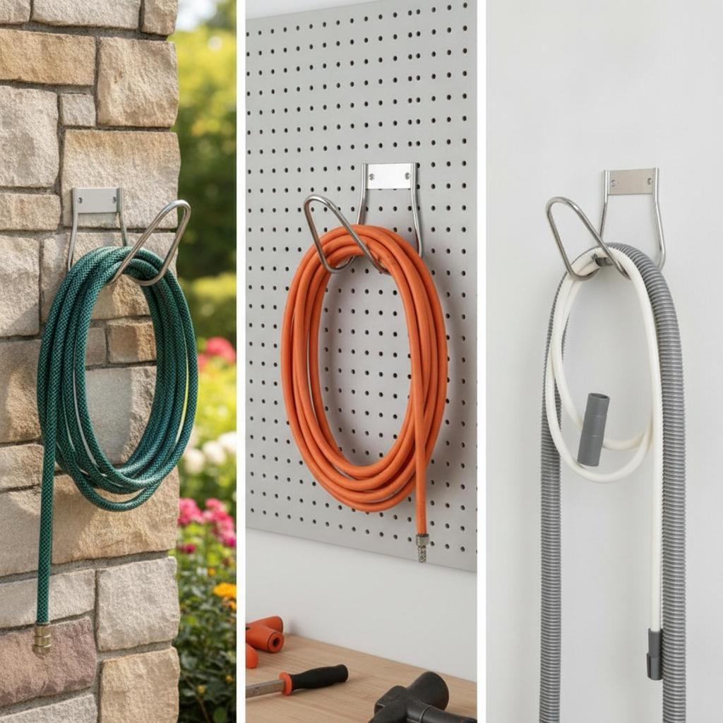 Garden Hose Hanger Stainless Steel WallMounted Holder Hook RustResistant for Gardeners,