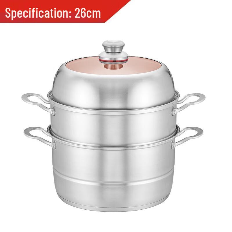 Oumeida 3-Tier Stainless Steel Steamer Pot
