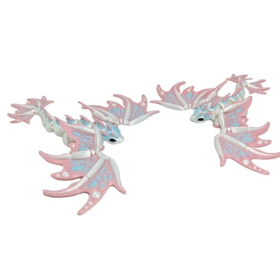 3D Printed Flying Dragon Figurine Winged Dragon Fidget Toy with Movable Joints Articulated Dragon Decoration Ornament