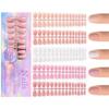 150pcs 3-IN-1 Press On Nails Nude Color Wearable Fake Nail Tips Full Cover Artificial Fingernails Almond Ballet Nail Extensions
