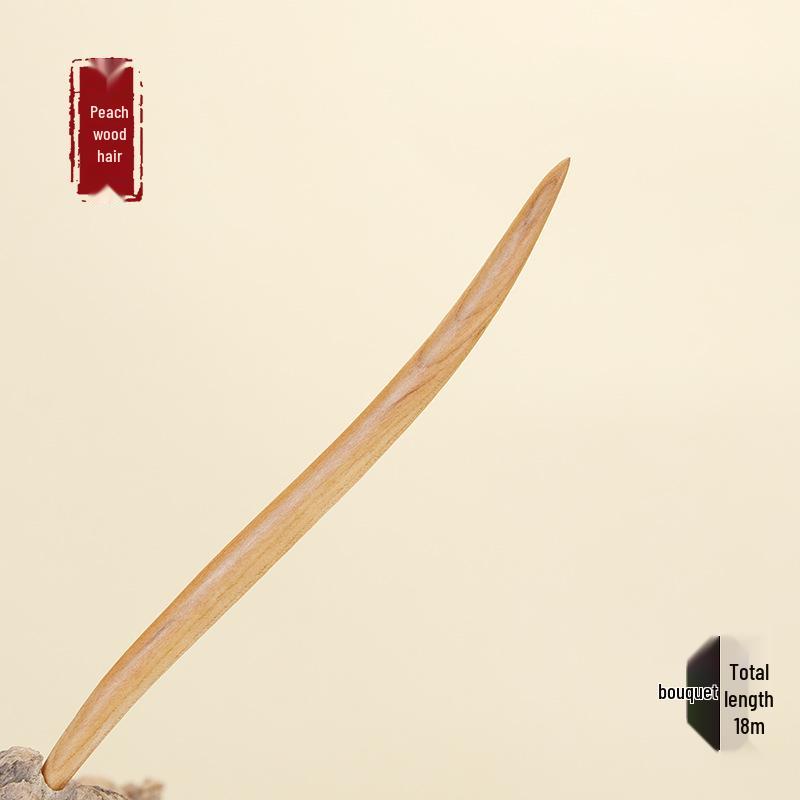 Hochwertige Haarnadel mit chinesischem Knoten aus Pfirsichholz - Neues Frühlingsstil-Haaraccessoire für Damen