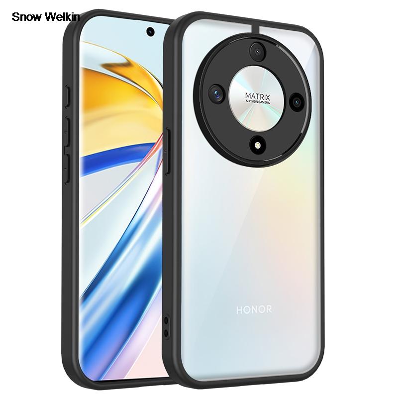 For Honor X9D 5G HonorX9d  Transparent Silicone Case For Honor X9D 5G PC Back TPU Bumper Shockproof Clear Phone Cases Cover