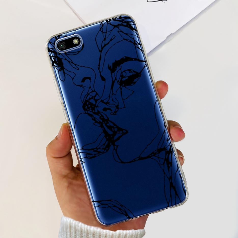 For Huawei Y5 Lite 2018 Case DRA-LX5 Luxury Painted Back Cover Clear Silicone Soft Phone Case For Huawei Y5 Prime Y 5 2018 Shell