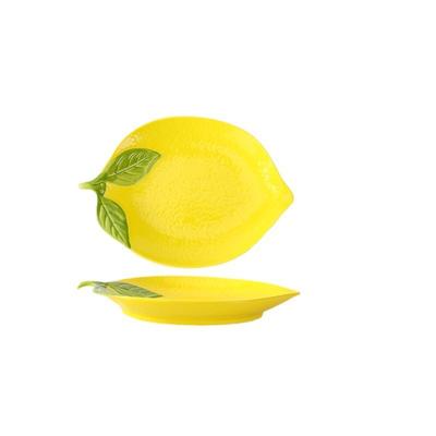 Lămâie în formă de sos farfurie ceramică condimente înmuiere bol ketchup oțet de soia dip farfurie salată unt farfurie tacâm decor