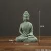 Statua Giardino Buddha Decorazione Acquario Mini Statuetta Buddismo Arredo Scrivania Tavolo Statua Zen Casa Sabbia Verde Thailandia