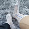 Atmungsaktive Dünne Herren-Nylon-Netzstrümpfe mit Streifenmuster für das mittlere Wadenbein Business Formelle Socken Strumpfwaren Geschenk