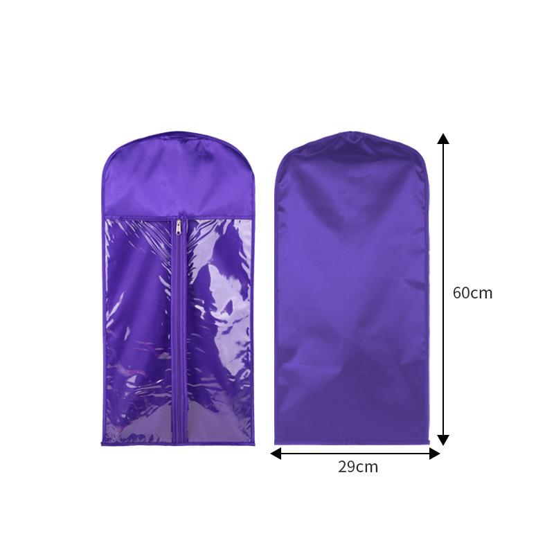 Dustproof Wig Storage Bag Zipper Transparent Visible Hair Piece Packaging Bag