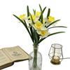 Narcissus Artificial Flower Bouquet - Potted Office Decor for Camping and Home