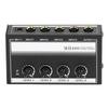 Amplificatore per Cuffie Portatile a 4 Canali in Metallo a Basso Rumore Amplificatore Mono per Auricolari per Studio e Palco Bianco