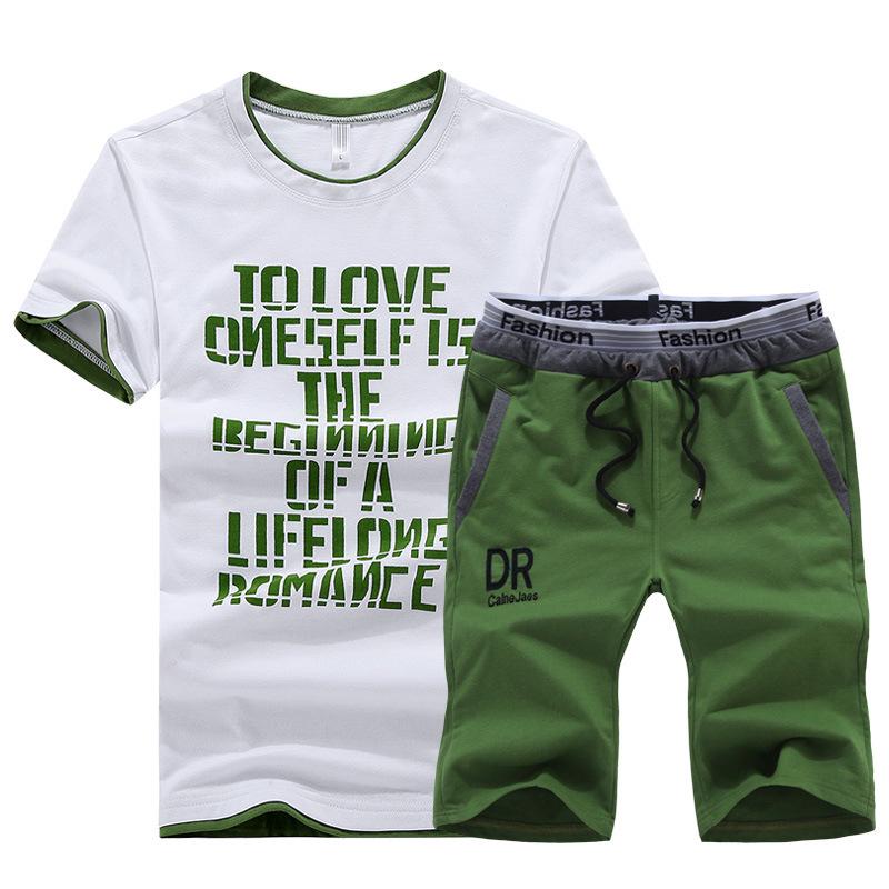 

Мужской костюм, комплект из двух предметов, повседневный спортивный костюм для бега и фитнеса XXL зелёный