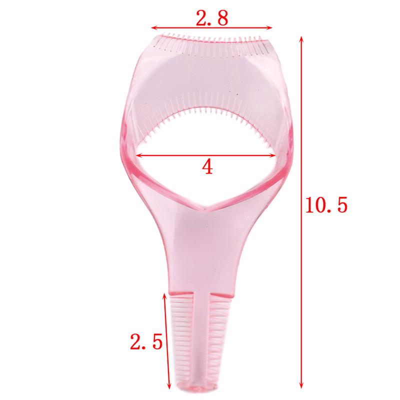 1 Pc 3 In1 Random Color Makeup Mascara Shield Guard Mascara Applicator Comb Eyelash Curling Eye Makeup Stencils For Tidy Makeup
