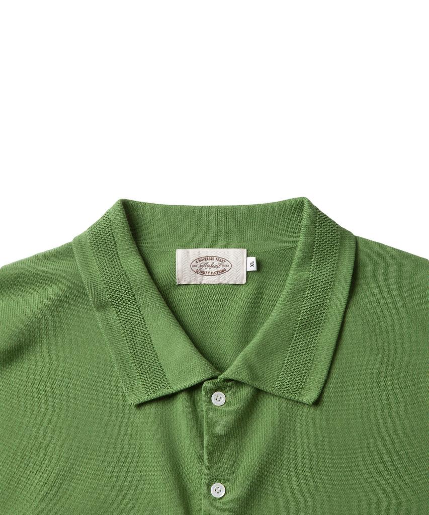 AMFEAST Essential Half Knit Shirt Green