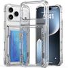 Applicable To iPhone17ProMax Crystal Transparent Card Bag, Mobile Phone Case, Apple 16Pro Card 15 Anti-drop 14 Protective Case.